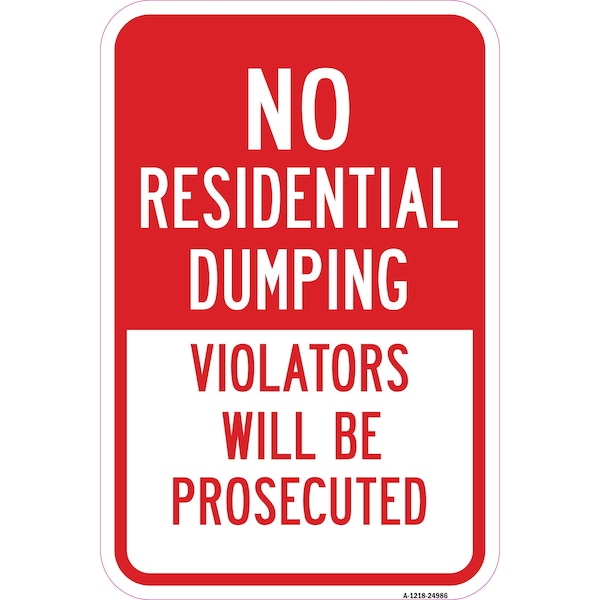 Signmission Safety Sign, 12 in Height, Aluminum, 18 in Length, 24986 A-1218-24986 - main